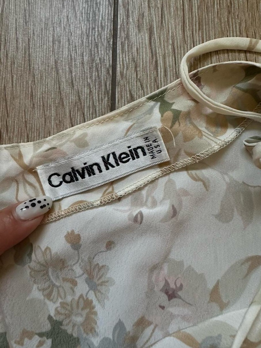 Vintage Calvin Klein Floral Slip Dress - Picture 3 of 8